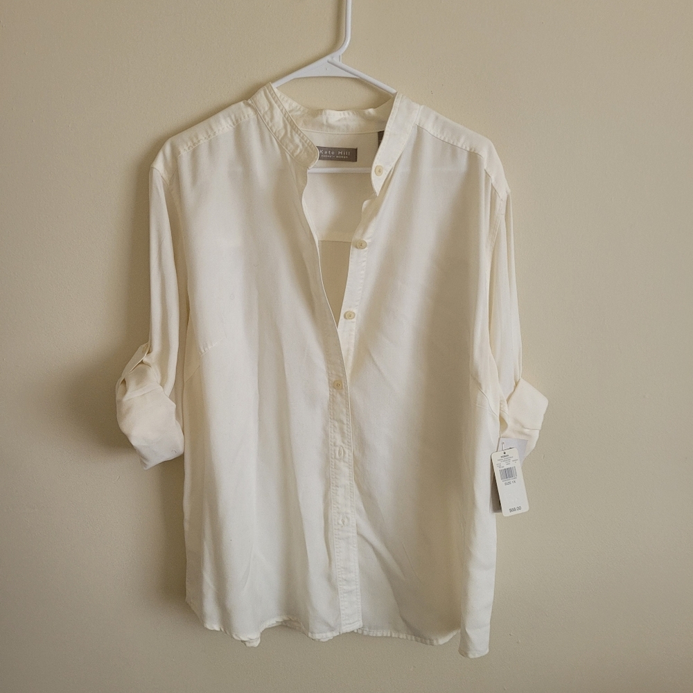 Kate Hill Cream Button Down